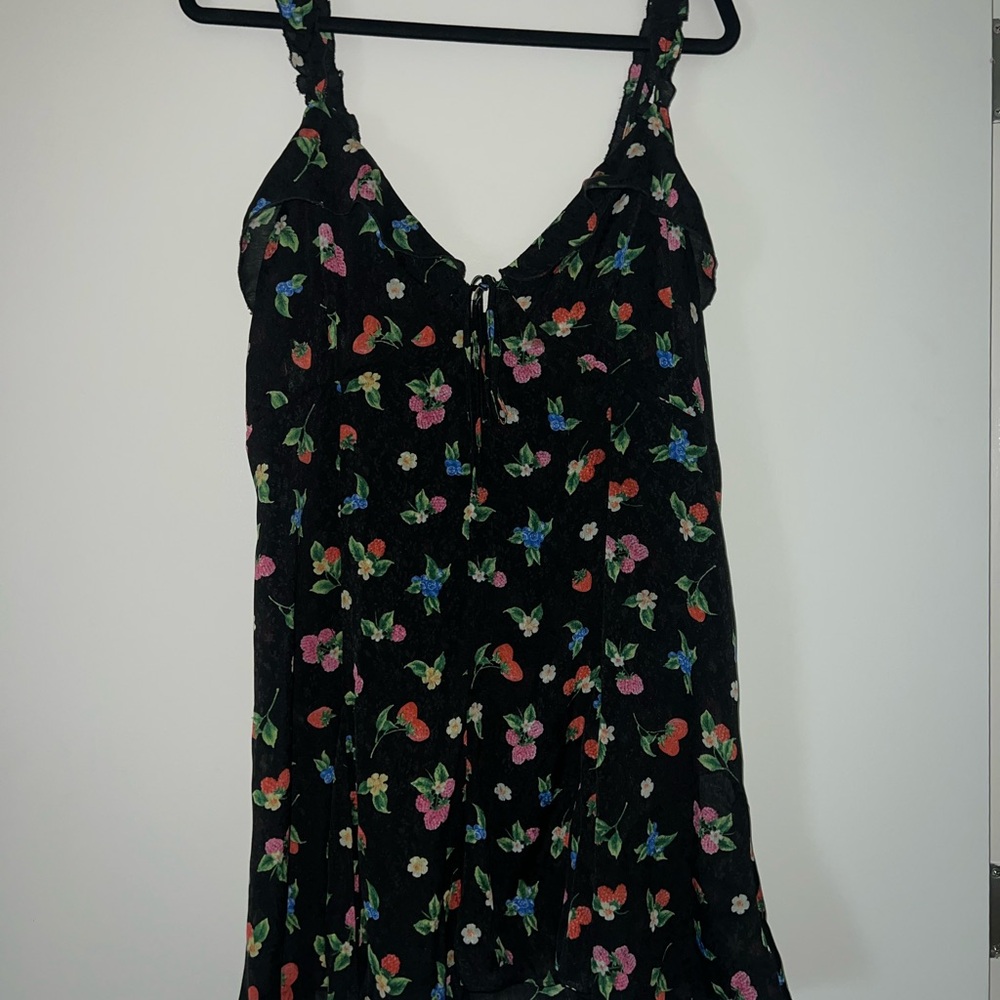 Zara Black Floral Mini Dress